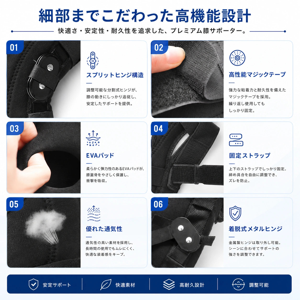 KneeGuard Pro™ | 動きを支える、確かな安定感。