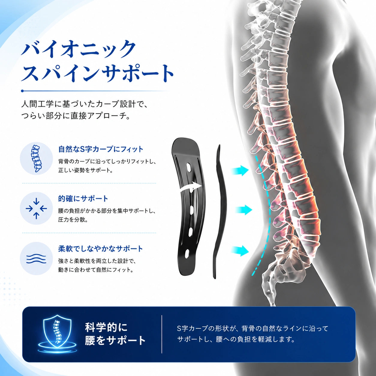 SpineForce™ 腰を支え、毎日をもっと快適に。
