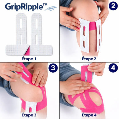 Kinesio Tape Pretagliato per il Ginocchio – GripRipple™