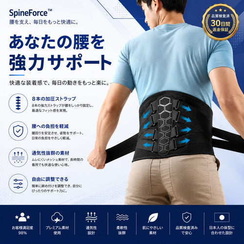 SpineForce™ 腰を支え、毎日をもっと快適に。