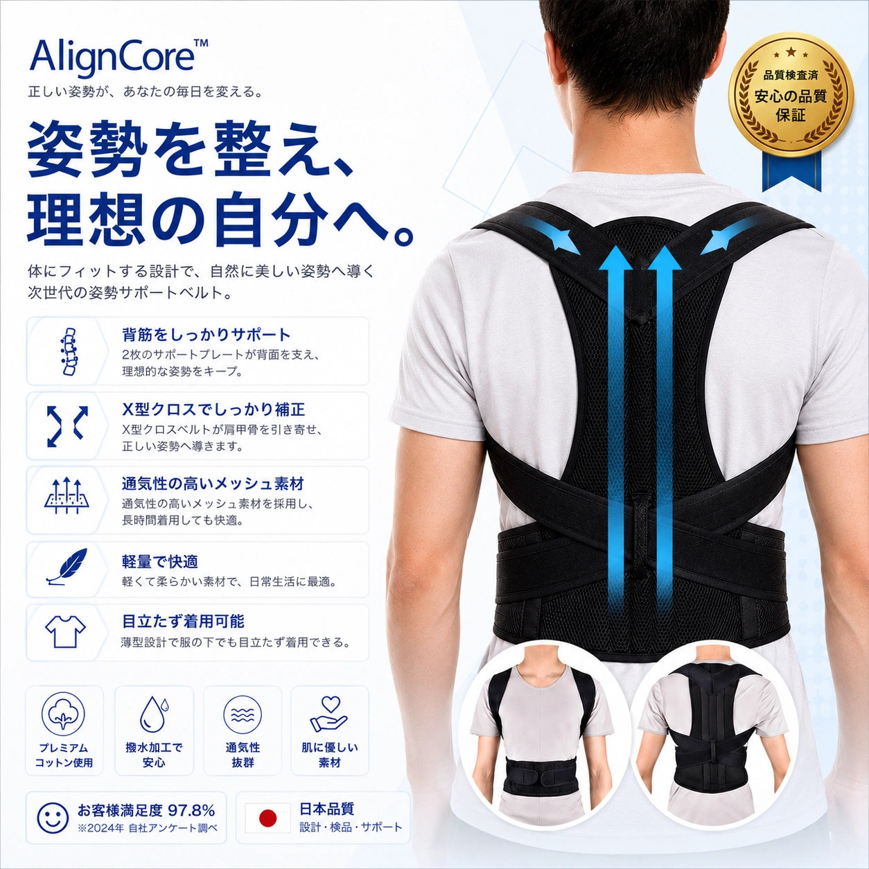 AlignCore™ | 毎日の姿勢を、美しく快適に