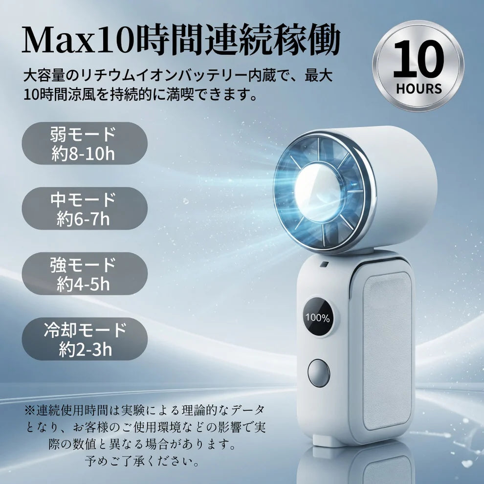 【1周年記念】Takuroa™ FrostAir Pro 冷却プレート搭載ハンディファン