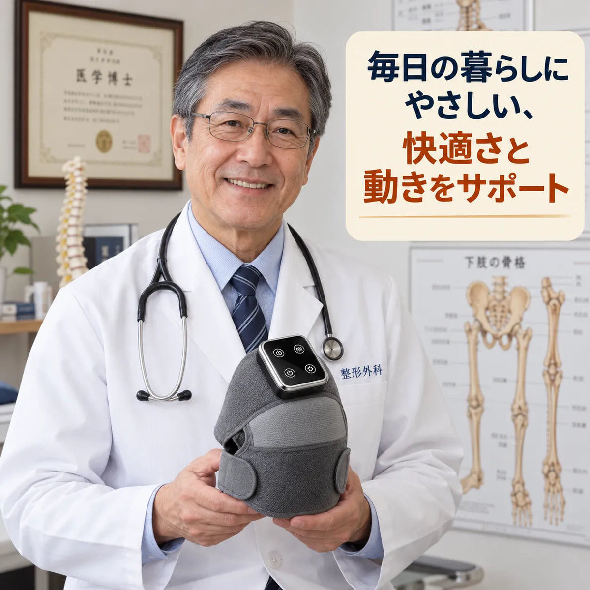 HizaRelax™｜温熱・加圧・振動の3in1ひざケア
