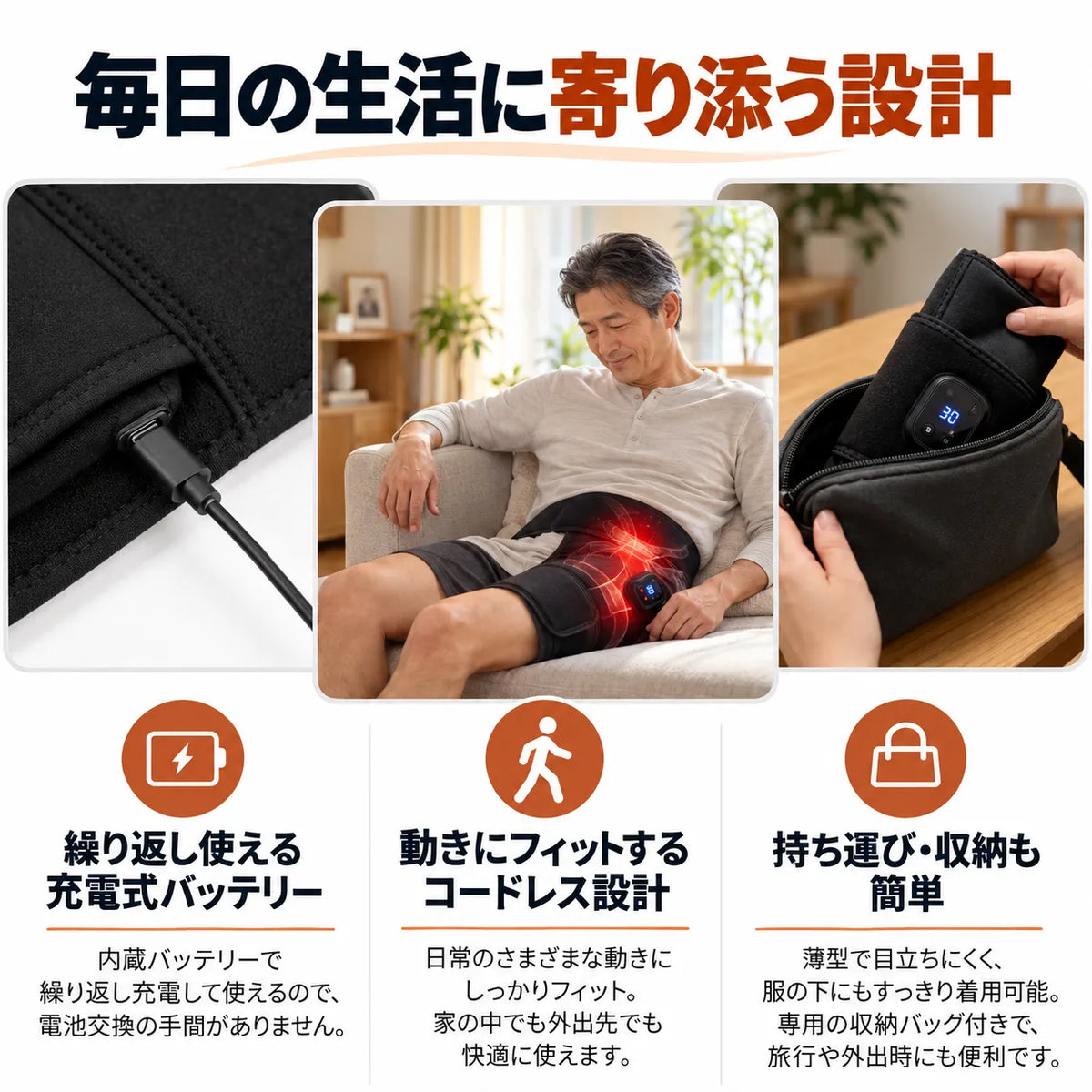 KokanReset™｜温熱・加圧・赤色LEDの3in1股関節ケア