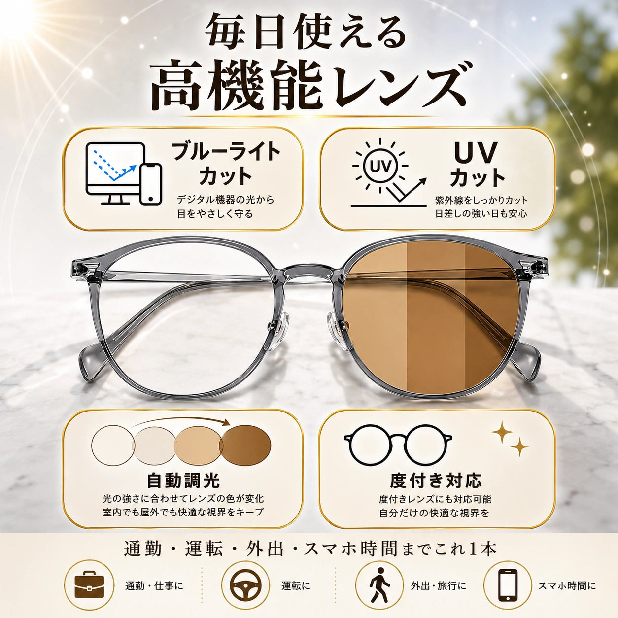 SunGuard™ Vision｜自動調光メガネ