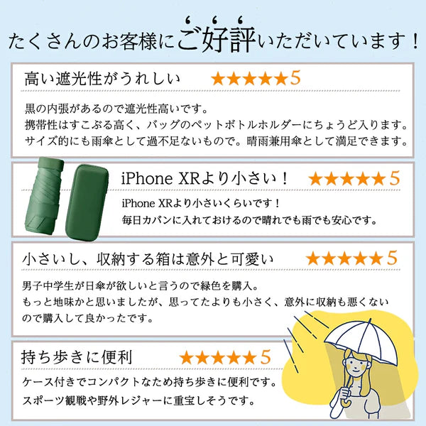 Takuroa™ PocketShield Mini｜超コンパクト折りたたみ傘